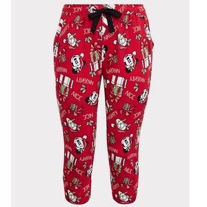 Size 4 — Mickey and Donald Pajama Cropped Bottoms